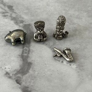 Lot of 4 Silvertone Simpsons Clue‎ Game Replacement Pieces